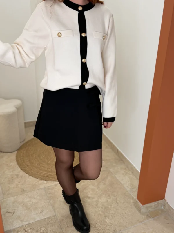 Veste écrue femme chic, boutons dorés, du 34 au 42 | Dream By C