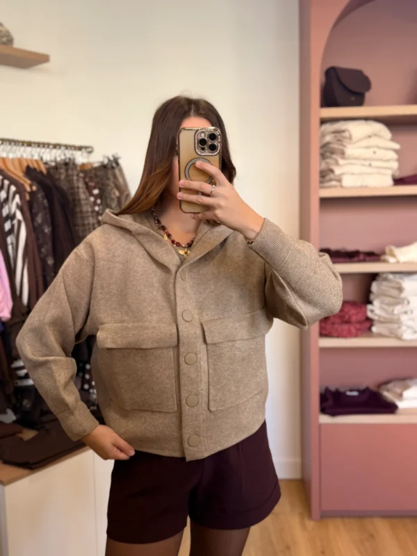 Veste maille à capuche femme : chic et douce, 34-42 | Dream By C