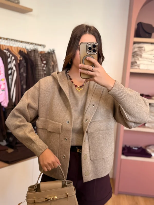 Veste maille à capuche femme : chic et douce, 34-42 | Dream By C