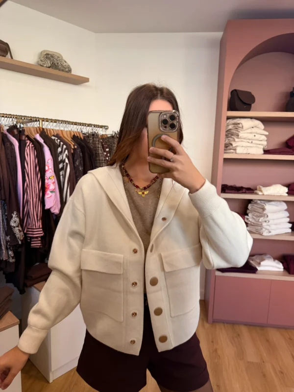 Veste maille à capuche femme : chic et douce, 34-42 | Dream By C